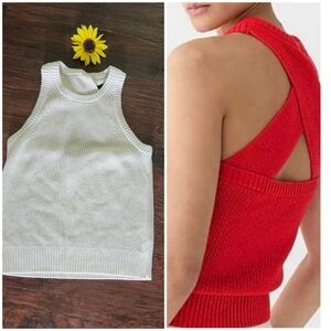 J.Crew Cashmire Cream Criss Cross Top Sweater. 🤍